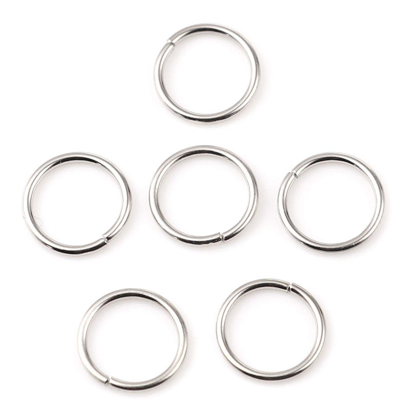 HDSupplies 200 Pieces - 3mm Jump Rings Silver Tone - 24 Gauge (0.5mm Thickness) - Image 3